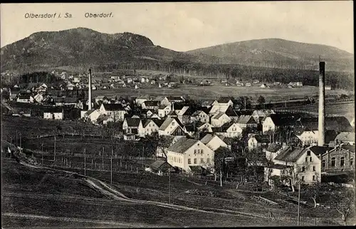 Ak Olbersdorf in Sachsen, Blick auf das Oberdorf