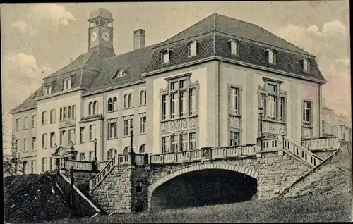 Ak Auerbach im Vogtland, Städtische Realschule, Einweihung 1912