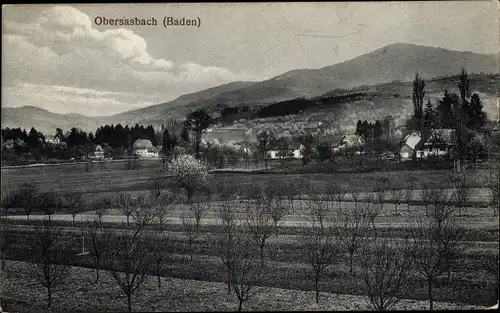 Ak Obersasbach Sasbach in der Ortenau Baden, Ort mit Umgebung
