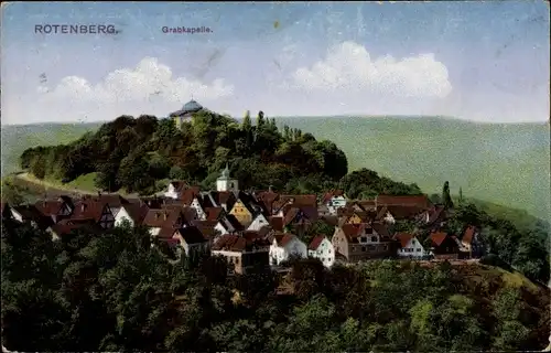 Ak Rotenberg Stuttgart, Ortsansicht mit Grabkapelle