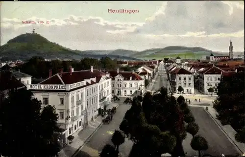 Ak Reutlingen in Baden Württemberg, Teilansicht vom Ort, Achalm