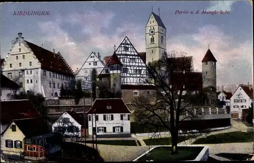 Ak Riedlingen in der Schwäbischen Alb, Partie an der Mangbrücke