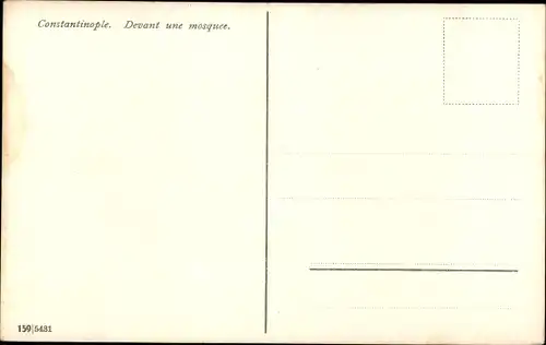 Ak Konstantinopel Istanbul Türkei, Devant une mosquee, Türken