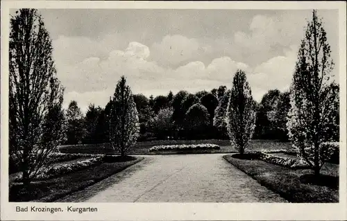 Ak Bad Krozingen im Breisgau Schwarzwald, Kurgarten