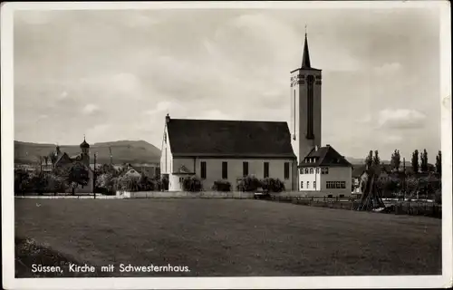 Ak Süßen an der Fils, Kirche mit Schwesternhaus