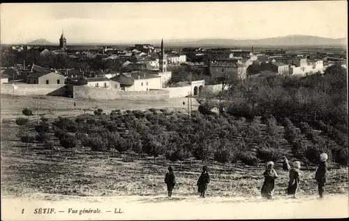 Ak Setif Algerien, Vue generale