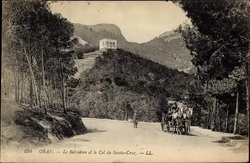 Ak Oran Algerien, Le Belvedere et le Col de Santa Cruz