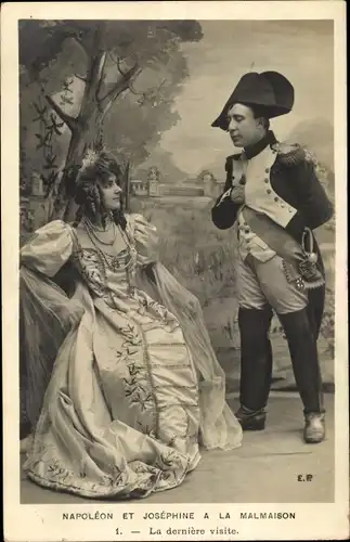 Ak Napoléon et Joséphine a la Malmaison, La derniere visite, Schauspieler, Szene