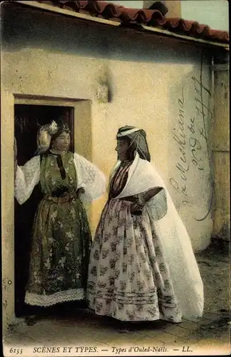 Ak Scenes et Types, Types d'Ouled Nails, Frauen in Tracht