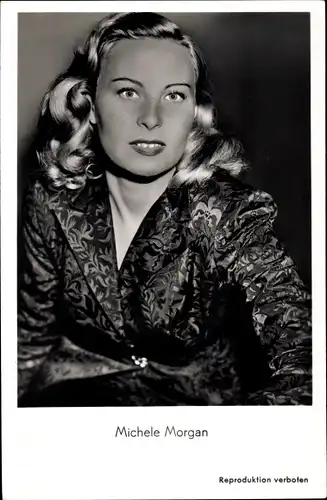 Ak Schauspielerin Michele Morgan, Portrait