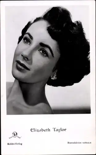 Ak Schauspielerin Elizabeth Taylor, Portrait