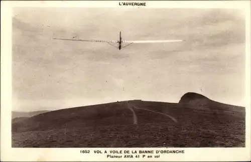 Ak L'Auvergne, Vol a voile de la Banne d'Ordanche, Segelflugzeug, Avia 41 P