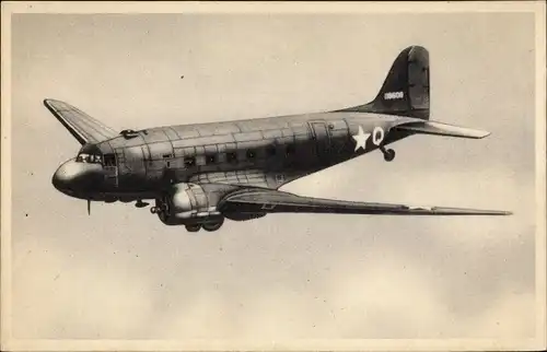 Ak Douglas Dakota C 47, militärisches Transportflugzeug, Q