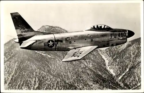 Ak North American F-86D Sabre, US Air Force, FU-460, Amerikanisches Militärflugzeug