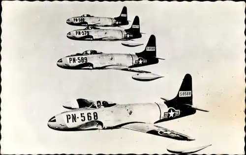 Ak Lockheed Shooting Star F 80 B, Jagdflugzeuge, USAF, PN-568, PN-589, PN-579
