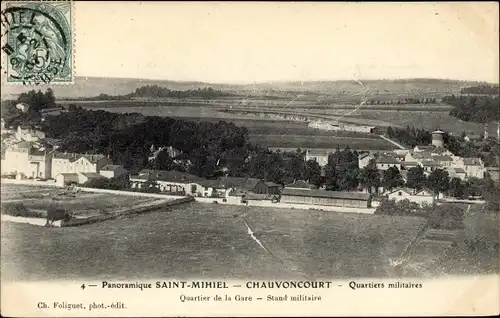 Ak Chauvoncourt Meuse, Quartiers militaires, Quartier de la Gare