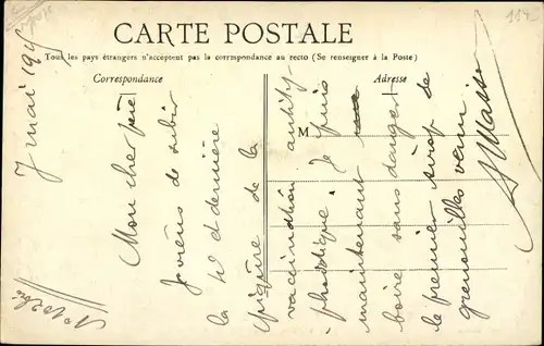 Ak Dannevoux Meuse, pres Verdun, occupé par les Allemands, Kriegszerstörung 1. WK