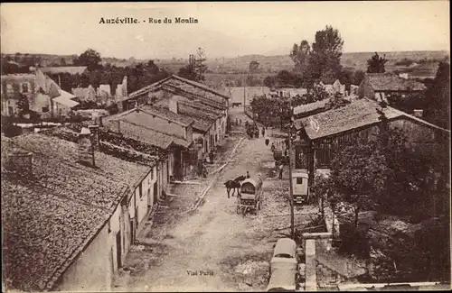 Ak Auzéville en Argonne Meuse, Rue du Moulin