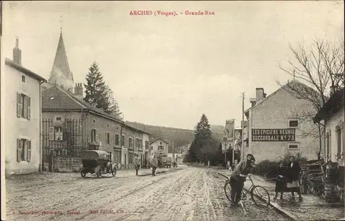 Ak Arches Vosges, Grande Rue, Les Epiciers Reunis Succursale No. 73