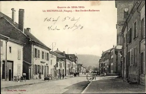 Ak La Neuveville Lothringen Vosges, Rue Denfert Rochereau