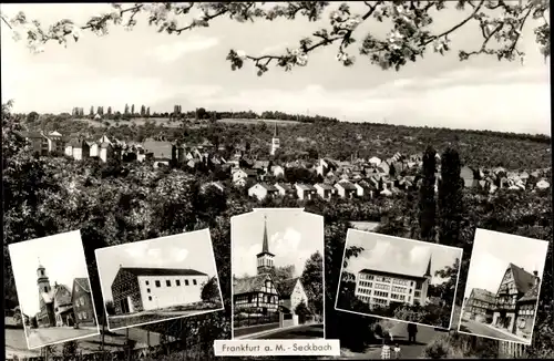 Ak Seckbach Frankfurt am Main, Gesamtansicht, Detailansichten