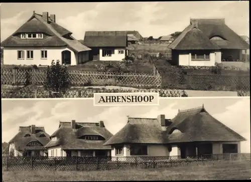 Ak Ostseebad Ahrenshoop Fischland, Moderne Häuser am Hohen Ufer, Reetdach