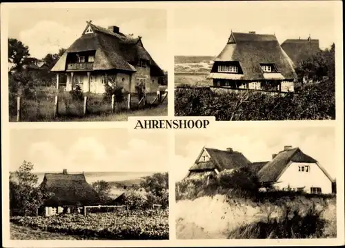 Ak Ostseebad Ahrenshoop Fischland, Rohrdach-Katen, Häuser im Ort