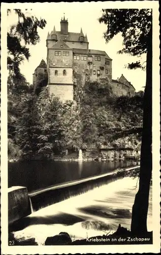 Ak Kriebstein in Mittelsachsen, Blick auf das Kreismuseum