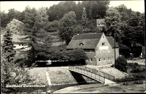 Foto Ak Zwiesel Berggießhübel in Sachsen, Gasthaus Zwieselmühle