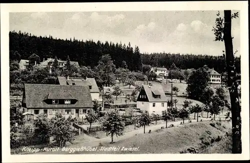 Ak Zwiesel Berggießhübel in Sachsen, Teilansicht, Gaststätte und Konditorei Waldfriedensbaude