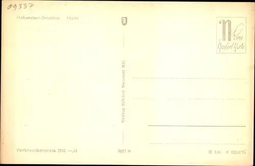 Ak Hohenstein Ernstthal in Sachsen, Markt mit Kirche