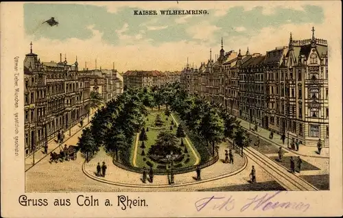 Litho Köln am Rhein, Kaiser-Wilhelm-Ring