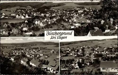 Ak Büschergrund Freudenberg im Siegerland, Panorama vom Ort
