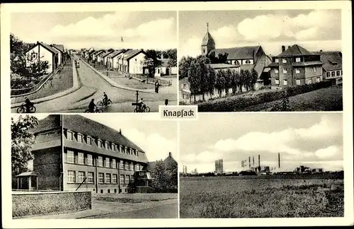 Ak Knapsack Hürth Nordrhein Westfalen, Siedlung, Kirche, Industrieanlagen