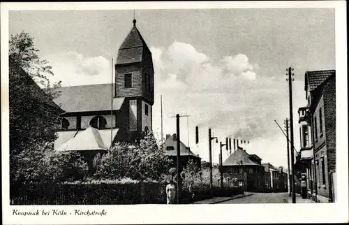 Ak Knapsack Hürth Nordrhein Westfalen, Kirchstraße, Kirche
