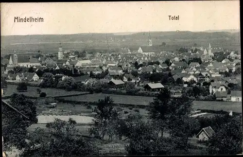 Ak Mindelheim im Unterallgäu, Totalansicht der Ortschaft