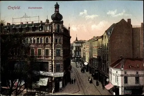 Ak Krefeld am Niederrhein, Hochstraße, Pfeifen und Stockfabrik, Geschäft W. H. Schmitz