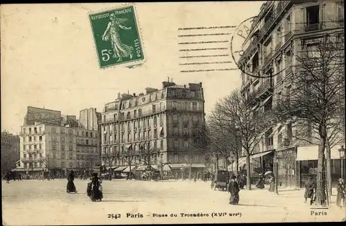 Ak Paris XVI. Arrondissement Passy, Place du Trocadero
