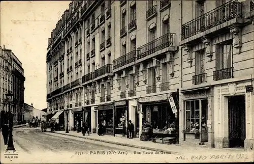 Ak Paris XV. Arrondissement Vaugirard, Rue Vasco da Gama