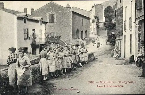 Ak Roquefort Aveyron, Les Cabanieres