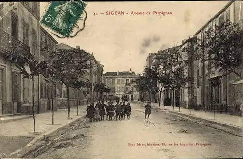 Ak Sigean Aude, Avenue de Perpignan