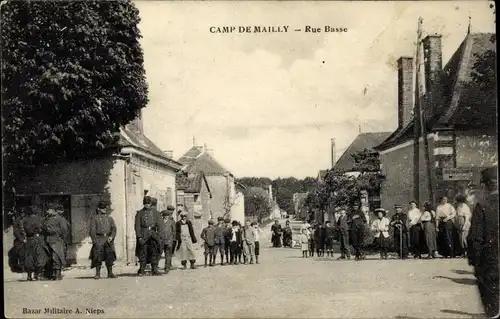 Ak Mailly le Camp Aube, Rue Basse