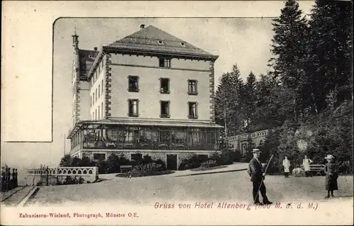 Ak Munster Münster Elsaß Elsass Haut Rhin, Hotel Altenberg