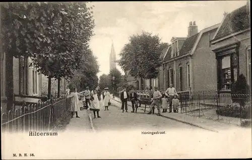 Ak Hilversum Nordholland Niederlande, Koningsstraat