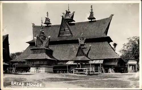 Foto Ak Sumatra Indonesien, Batak House