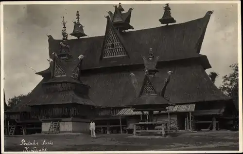 Foto Ak Sumatra Indonesien, batak house, Bataks huis