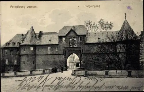 Ak Friedberg in Hessen, Burgeingang