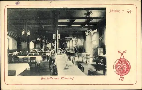 Ak Mainz am Rhein, Bierhalle des Kötherhof