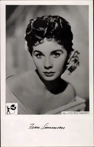 Ak Schauspielerin Jean Simmons, Portrait