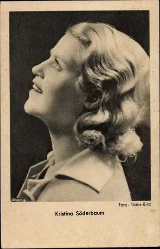Ak Schauspielerin Kristina Söderbaum, Profilansicht